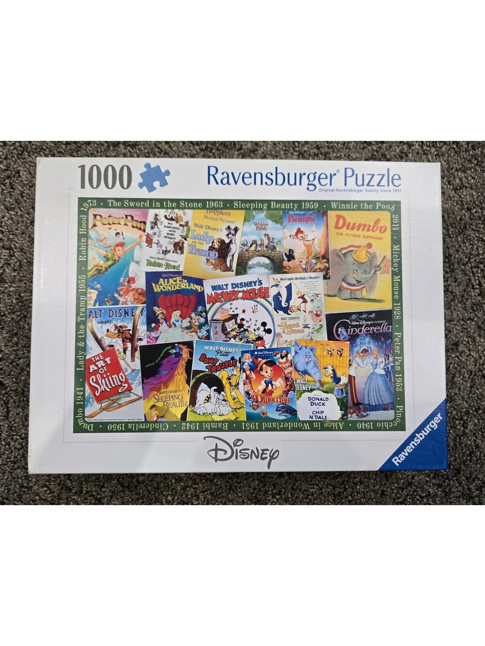 Ravensburger Disney Vintage Movie Posters 1000 Pc Puzzle